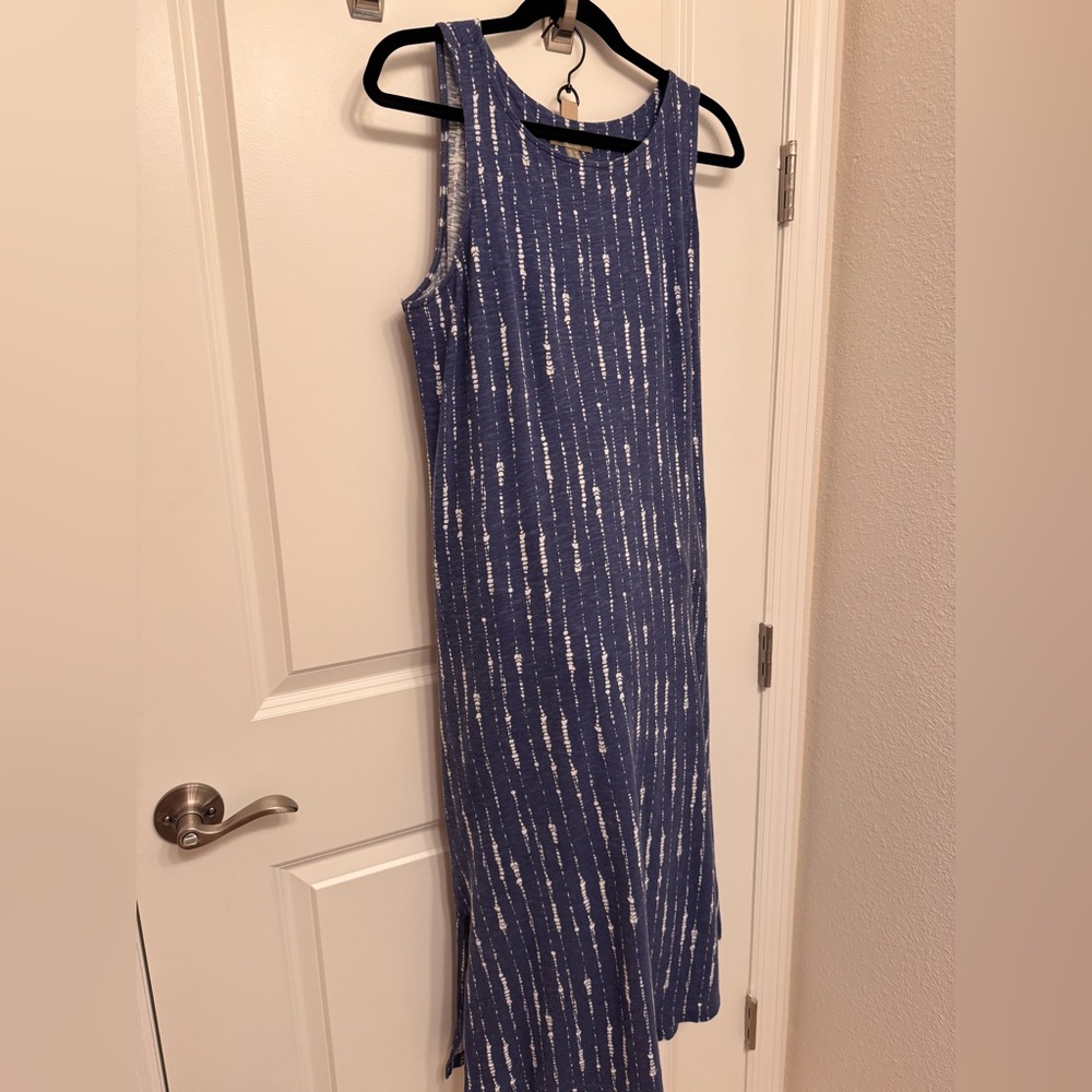 Blue Sleeveless Long Sundress